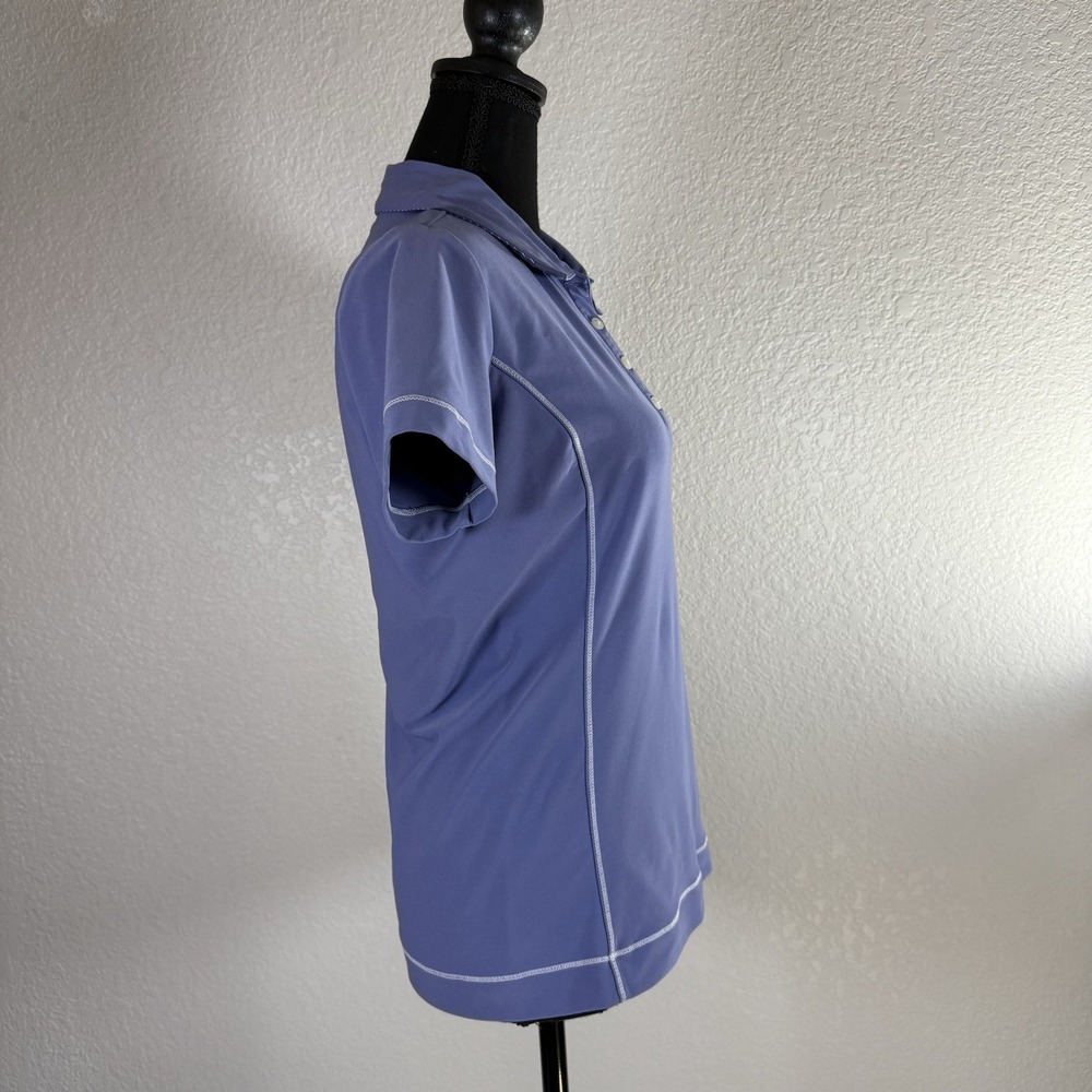 Nike Golf Womens Size Small Blue Periwinkle Dri Fit Shirt Sport Activewear - Picture 10 of 10